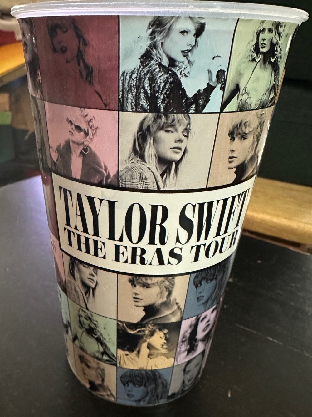 Taylor Swift Pastel Multicolor Eras Tour Collage Plastic Cup